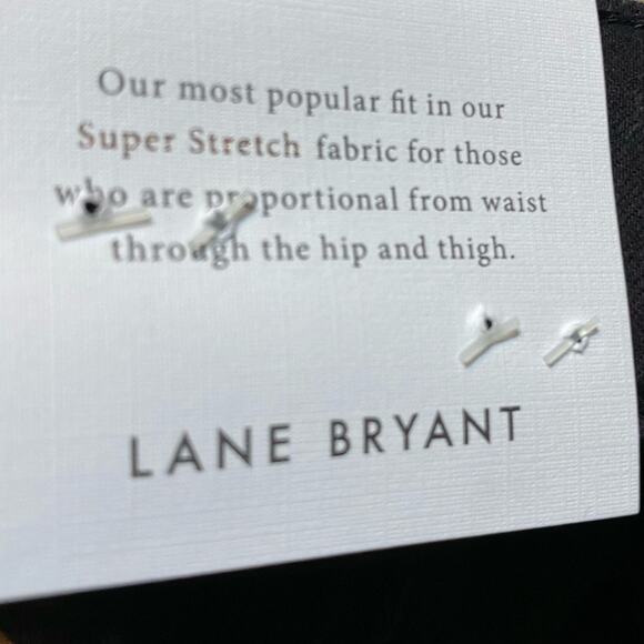 Lane Bryant Super Stretch Signature Fit Skinny Black Mid Rise Jeans Plus Size 28 - Picture 9 of 16